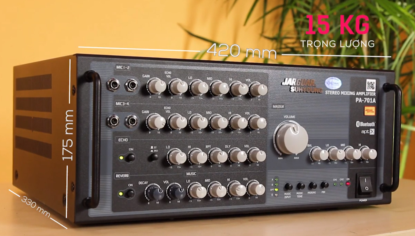 Review nhanh amply karaoke Jarguar Suhyoung PA 701A nhập khẩu Hàn Quốc